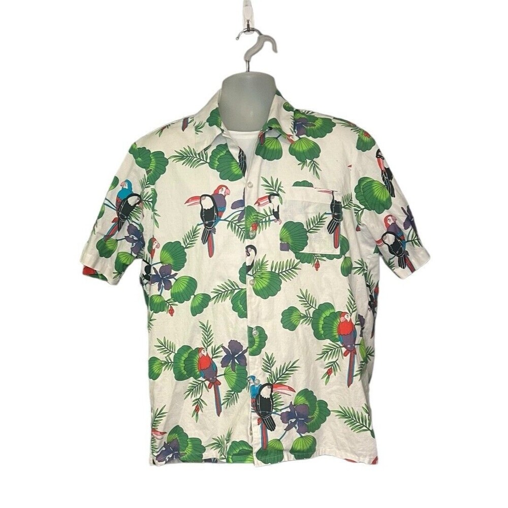 Tropical Print Casual Button Down Shirt